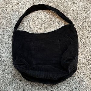 Corduroy Tote Bag - Black